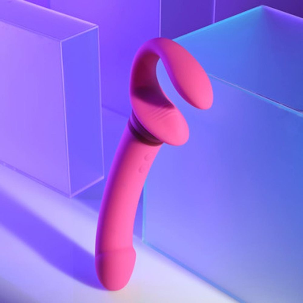 Strapless Strap-On Dildos | Sharing Is Caring Rechargeable Waterproof Silicone Vibrating Strapless Strap-On Dildo