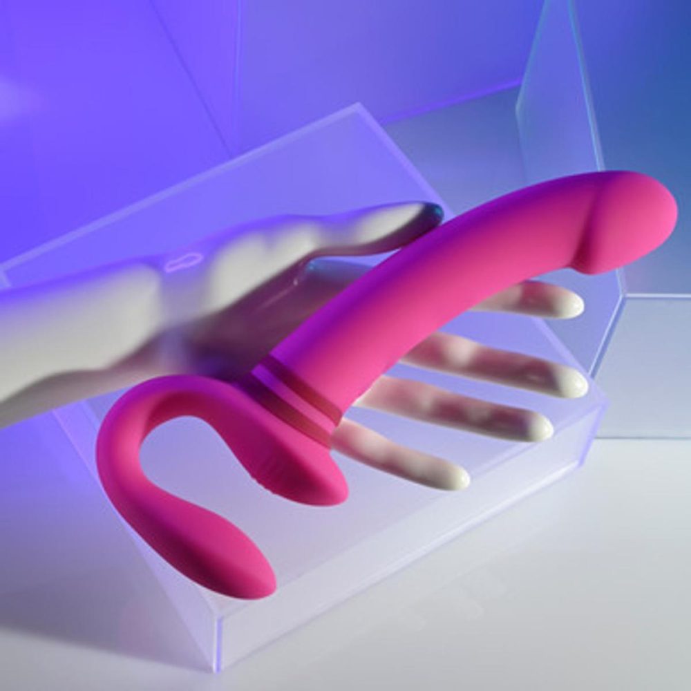 Strapless Strap-On Dildos | Sharing Is Caring Rechargeable Waterproof Silicone Vibrating Strapless Strap-On Dildo