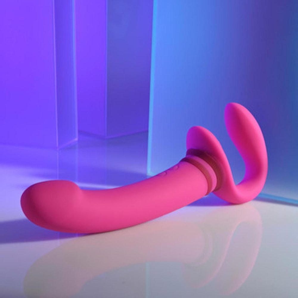 Strapless Strap-On Dildos | Sharing Is Caring Rechargeable Waterproof Silicone Vibrating Strapless Strap-On Dildo