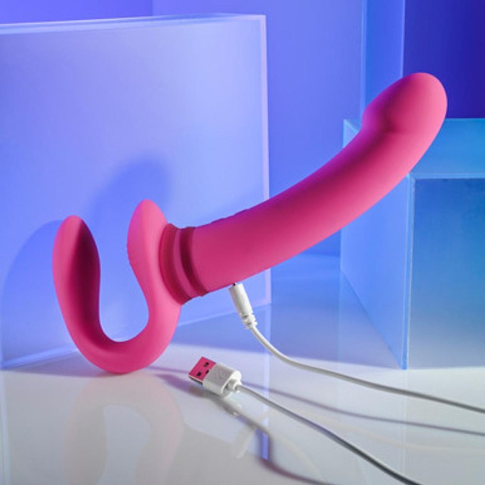 Strapless Strap-On Dildos | Sharing Is Caring Rechargeable Waterproof Silicone Vibrating Strapless Strap-On Dildo