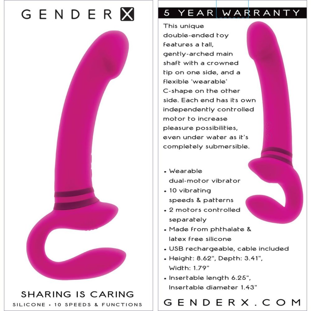 Strapless Strap-On Dildos | Sharing Is Caring Rechargeable Waterproof Silicone Vibrating Strapless Strap-On Dildo