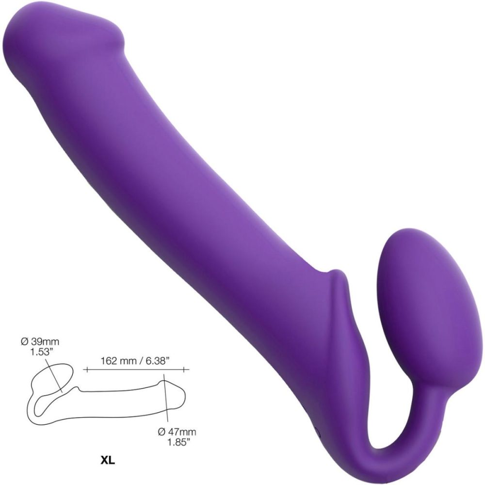 Strapless Strap-On Dildos | Strap-on-Me Silicone Vibrating Remote Control Strapless Strap-On – Extra Large Purple