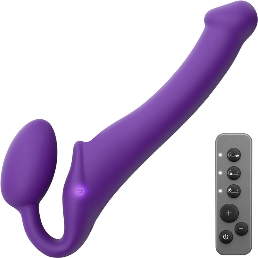 Strapless Strap-On Dildos | Strap-on-Me Silicone Vibrating Remote Control Strapless Strap-On – Medium Purple