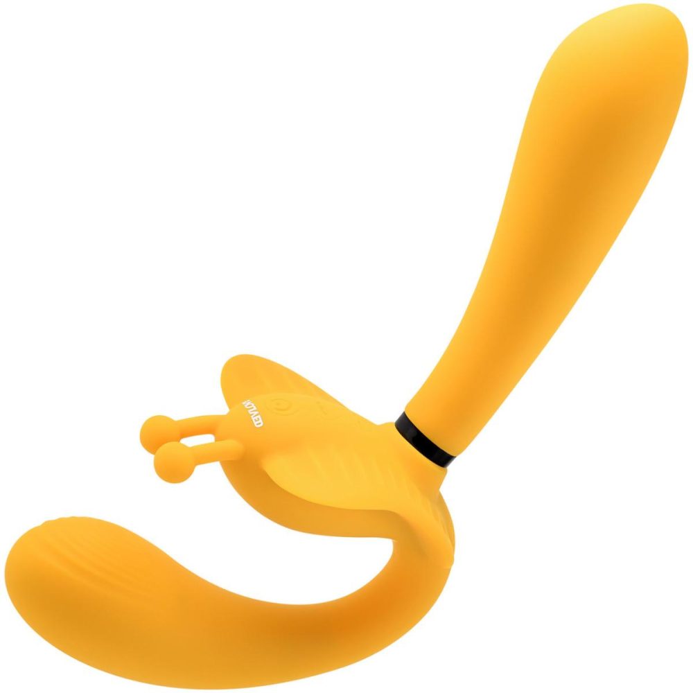 Strapless Strap-On Dildos | The Monarch Silicone Strapless Strap-On Vibrator With Removable Shaft – Yellow