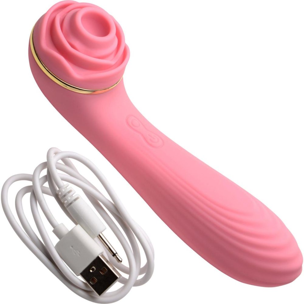 Traditional Vibrators | Bloomgasm Passion Petals 10X Air-Stim Silicone Rose Clitoral Stimulator With Insertable Vibrator – Pink