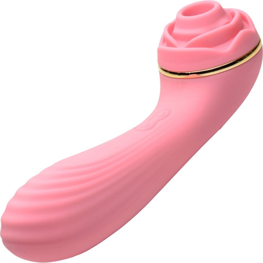 Traditional Vibrators | Bloomgasm Passion Petals 10X Air-Stim Silicone Rose Clitoral Stimulator With Insertable Vibrator – Pink