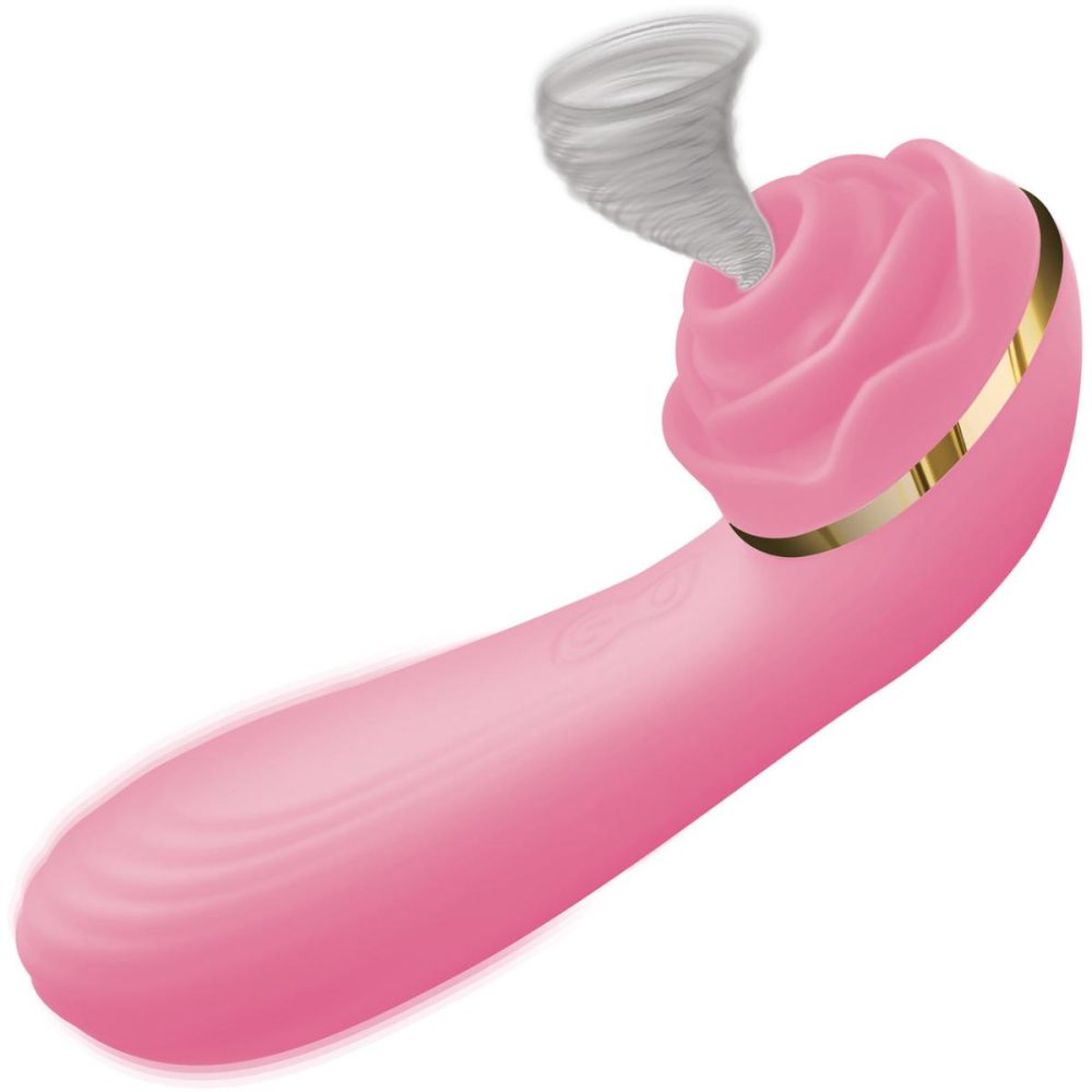 Traditional Vibrators | Bloomgasm Passion Petals 10X Air-Stim Silicone Rose Clitoral Stimulator With Insertable Vibrator – Pink