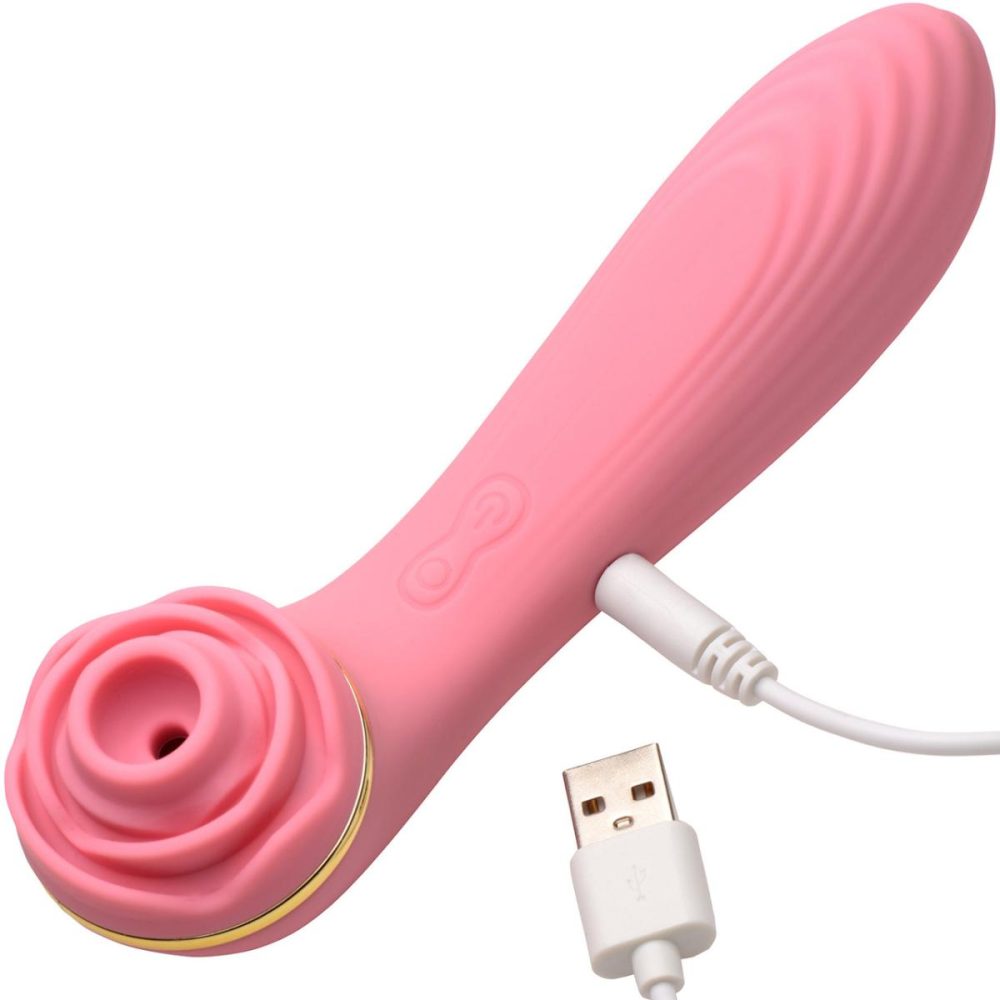 Traditional Vibrators | Bloomgasm Passion Petals 10X Air-Stim Silicone Rose Clitoral Stimulator With Insertable Vibrator – Pink