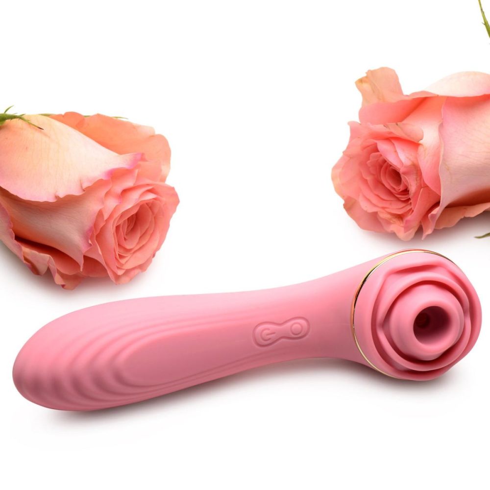 Traditional Vibrators | Bloomgasm Passion Petals 10X Air-Stim Silicone Rose Clitoral Stimulator With Insertable Vibrator – Pink