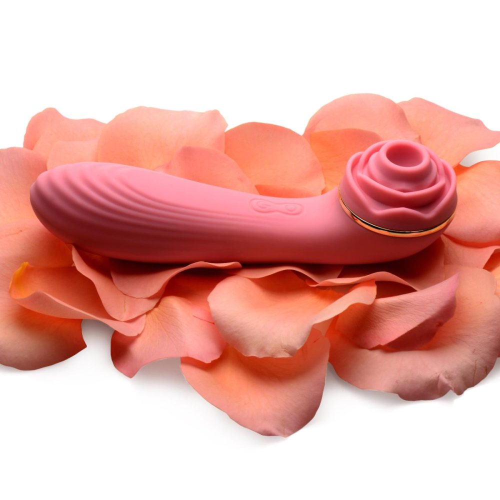 Traditional Vibrators | Bloomgasm Passion Petals 10X Air-Stim Silicone Rose Clitoral Stimulator With Insertable Vibrator – Pink