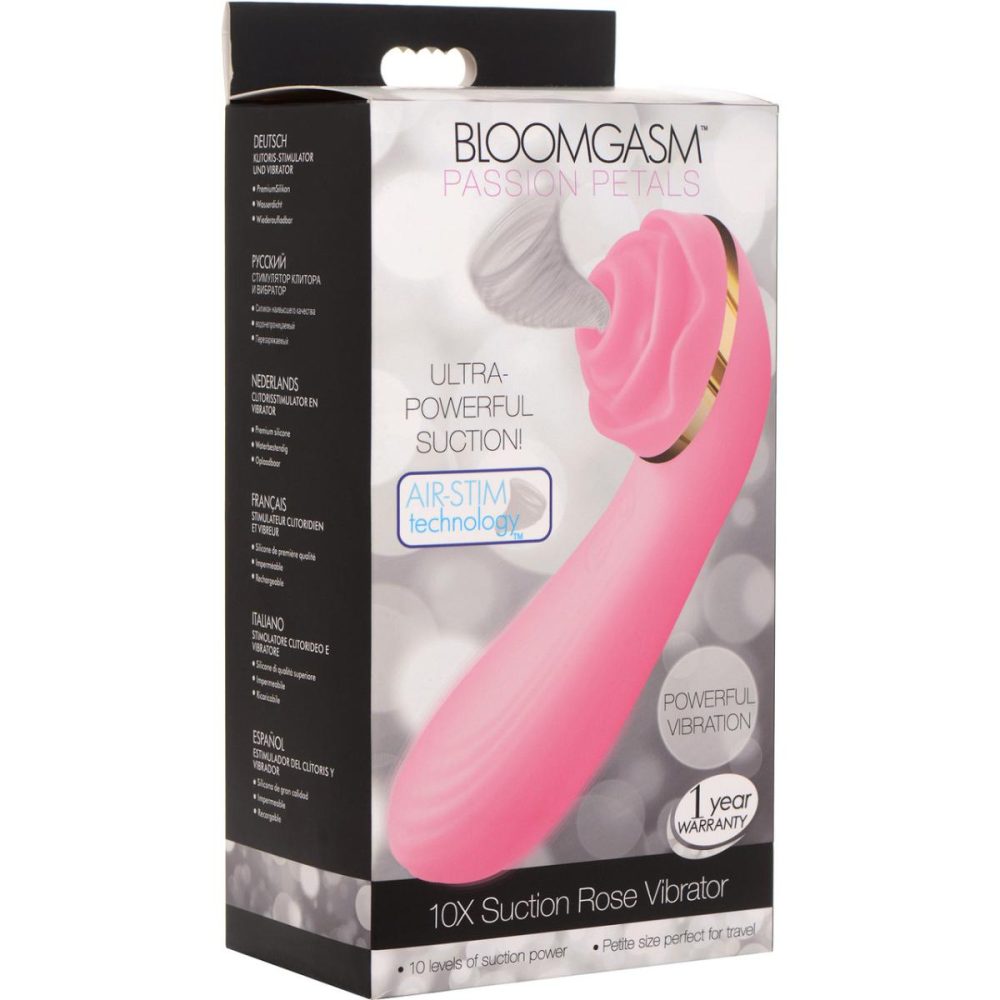 Traditional Vibrators | Bloomgasm Passion Petals 10X Air-Stim Silicone Rose Clitoral Stimulator With Insertable Vibrator – Pink