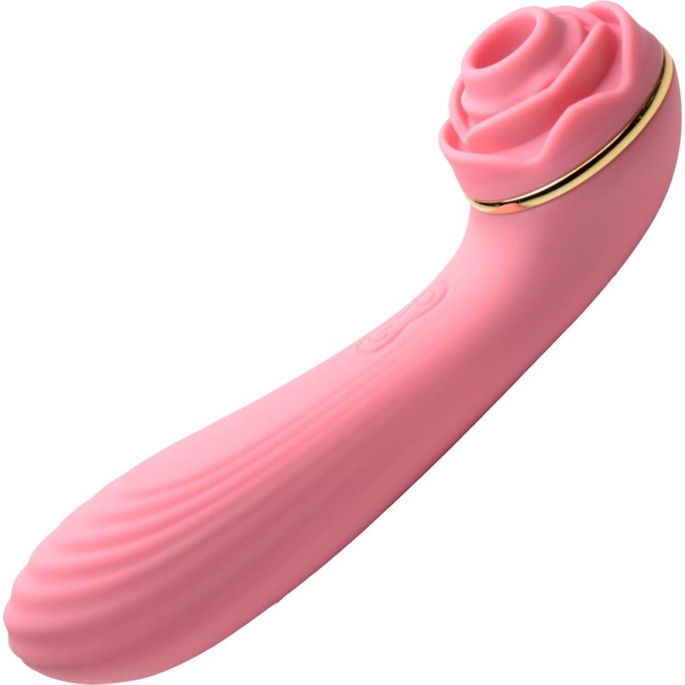 Traditional Vibrators | Bloomgasm Passion Petals 10X Air-Stim Silicone Rose Clitoral Stimulator With Insertable Vibrator – Pink