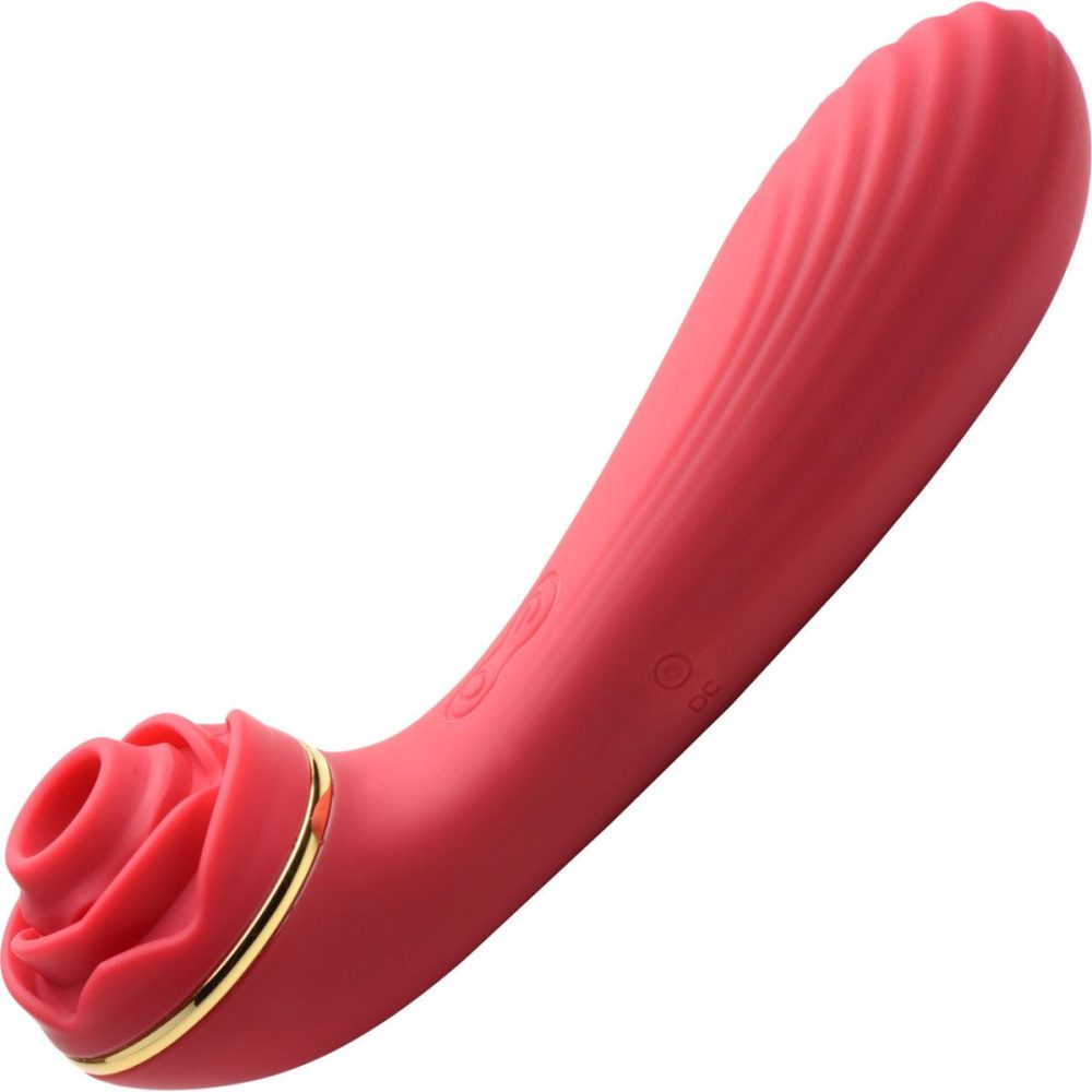 Traditional Vibrators | Bloomgasm Passion Petals 10X Air-Stim Silicone Rose Clitoral Stimulator With Insertable Vibrator – Red