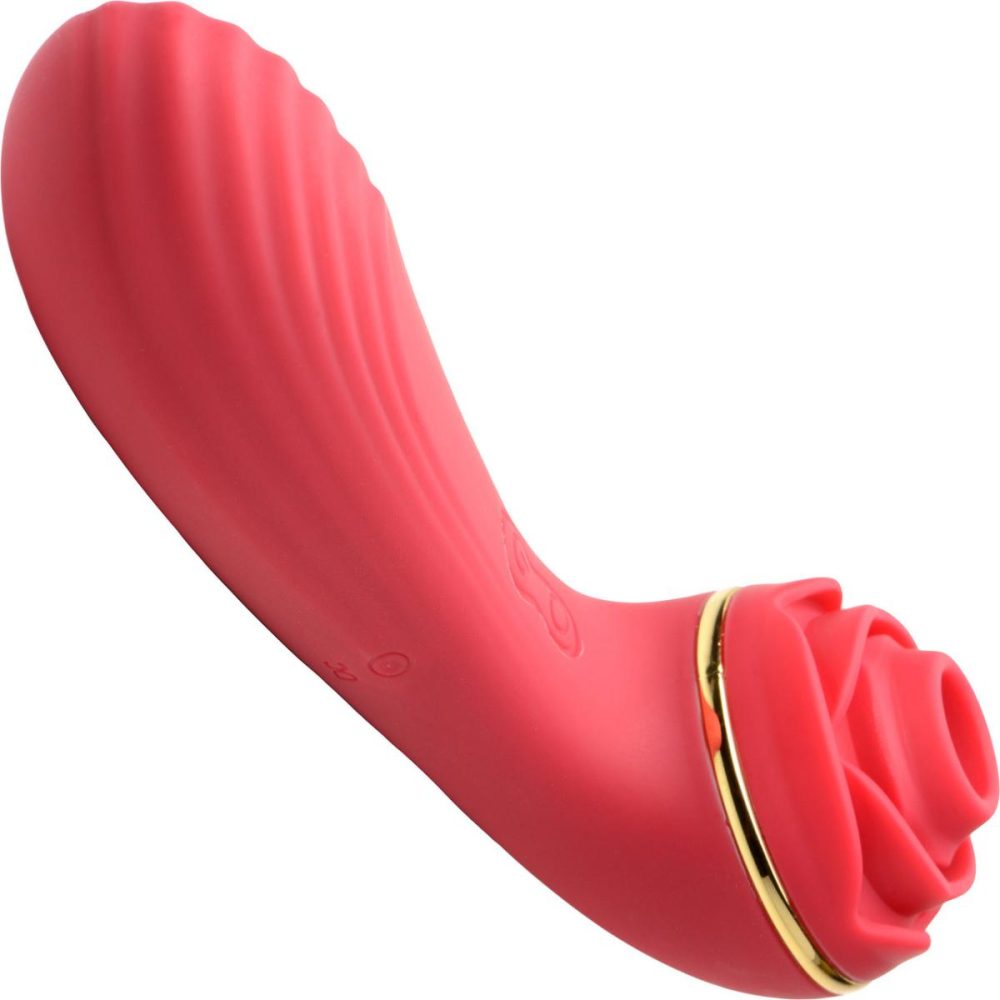 Traditional Vibrators | Bloomgasm Passion Petals 10X Air-Stim Silicone Rose Clitoral Stimulator With Insertable Vibrator – Red