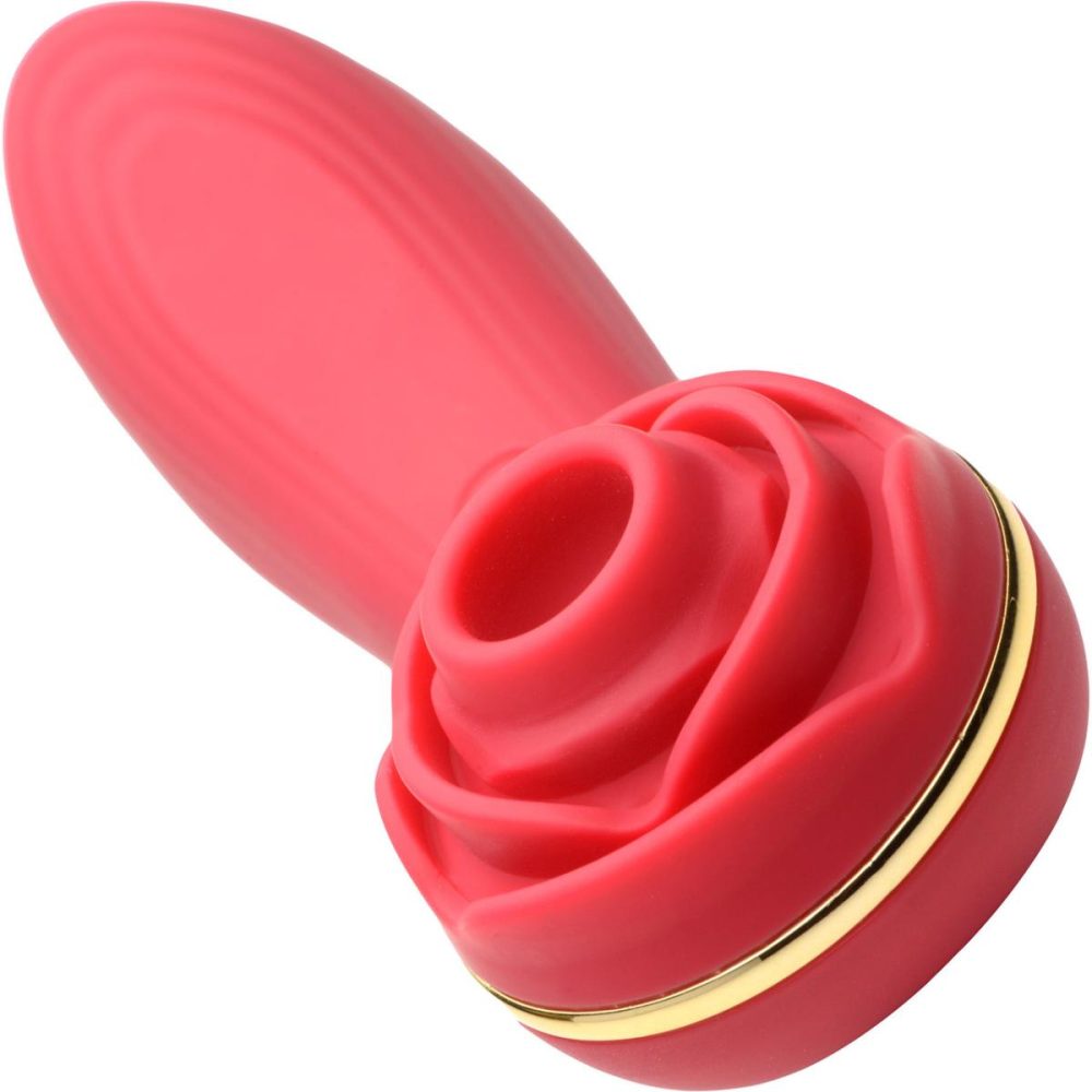 Traditional Vibrators | Bloomgasm Passion Petals 10X Air-Stim Silicone Rose Clitoral Stimulator With Insertable Vibrator – Red