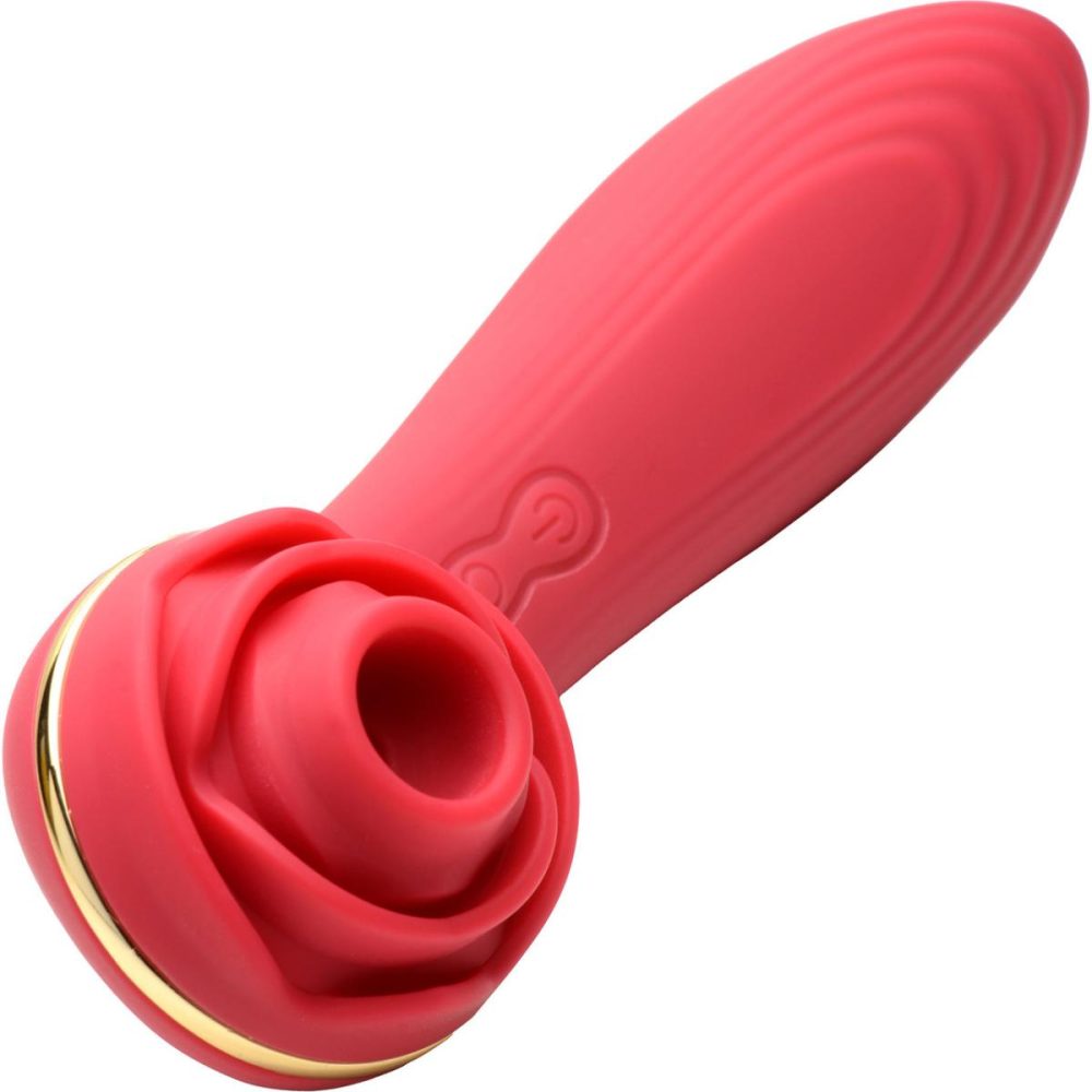 Traditional Vibrators | Bloomgasm Passion Petals 10X Air-Stim Silicone Rose Clitoral Stimulator With Insertable Vibrator – Red