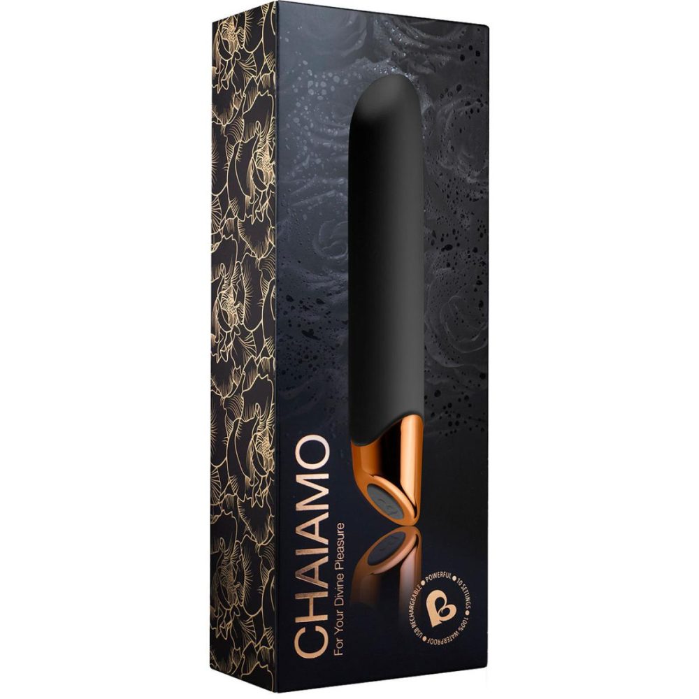 Traditional Vibrators | Chaiamo 10-Function Rechargeable Silicone Vibrator by Rocks-Off – Black