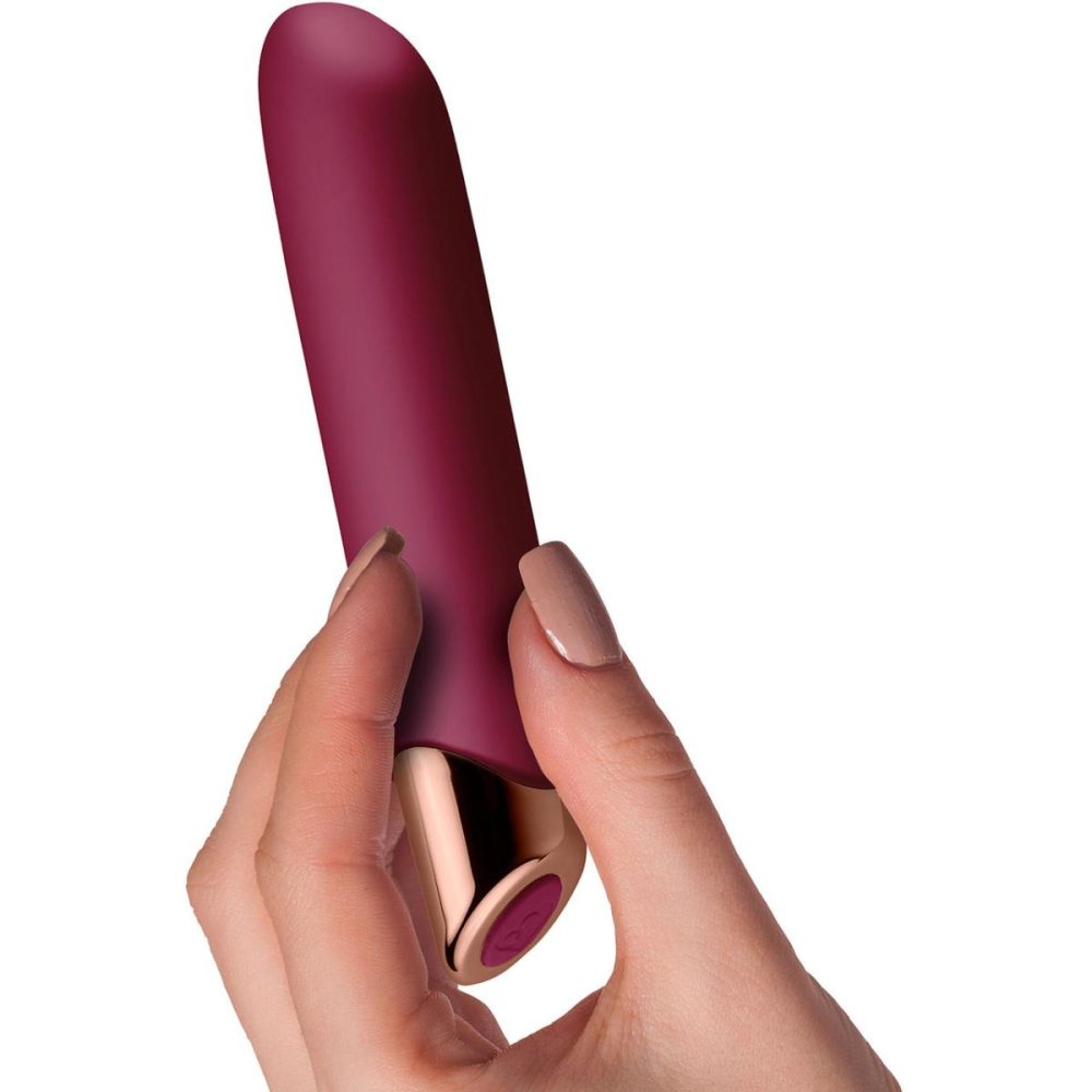 Traditional Vibrators | Chaiamo 10-Function Rechargeable Silicone Vibrator by Rocks-Off – Burgundy