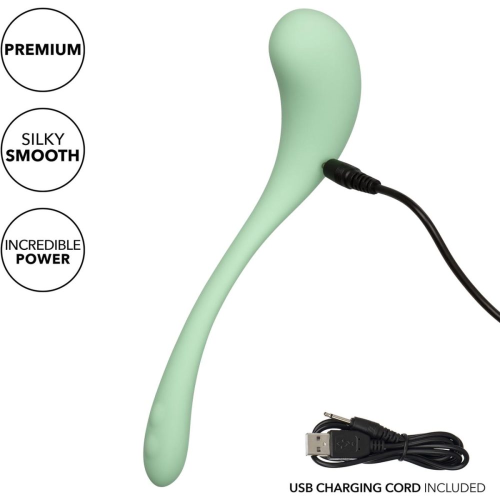 Traditional Vibrators | Elle Liquid Silicone Wand Rechargeable Waterproof Vibrator – Green