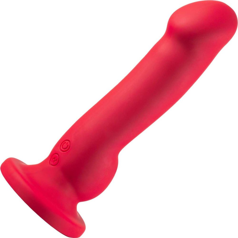 Traditional Vibrators | Impressions Las Vegas Rechargeable Waterproof Silicone Suction Cup Vibrator – Crimson