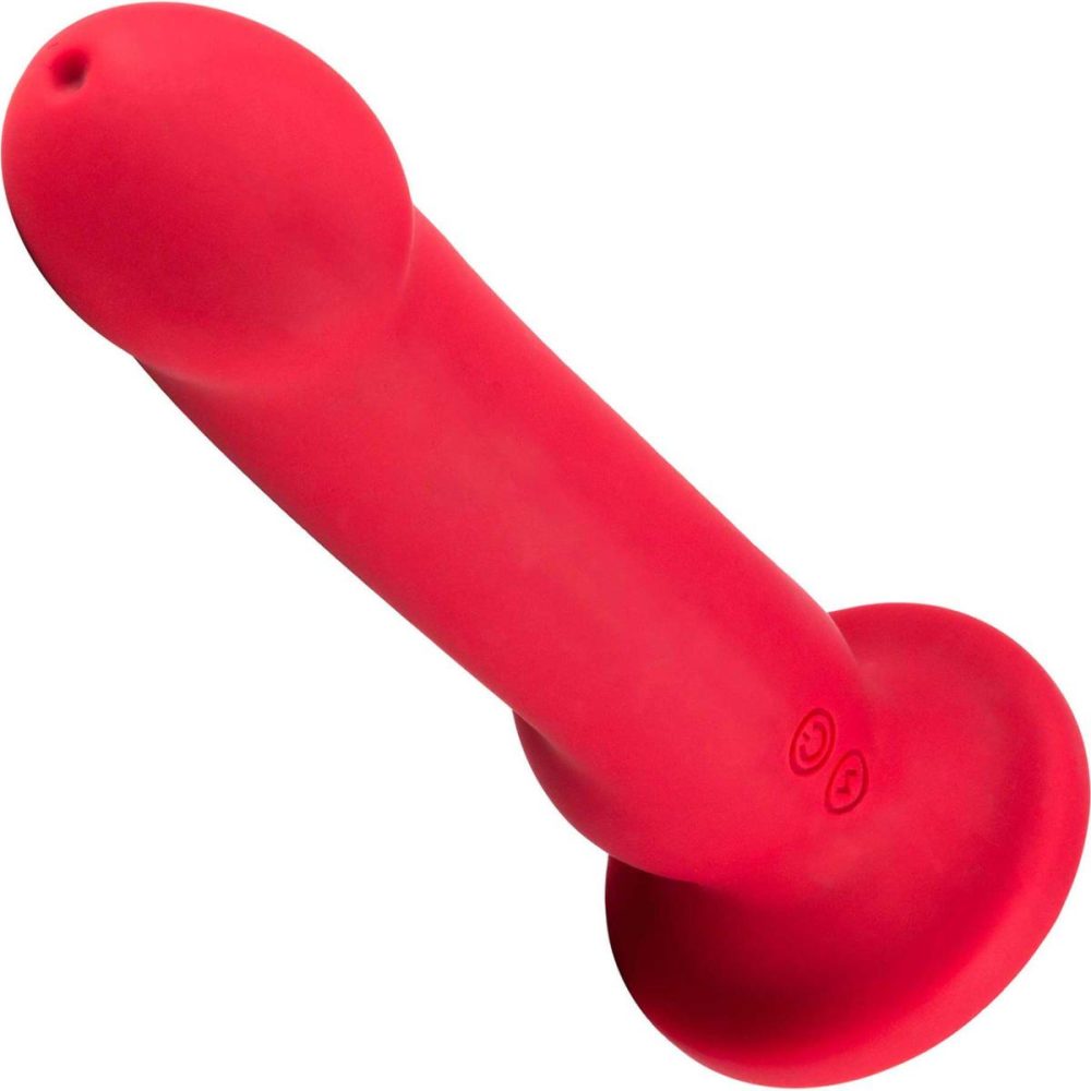 Traditional Vibrators | Impressions Las Vegas Rechargeable Waterproof Silicone Suction Cup Vibrator – Crimson