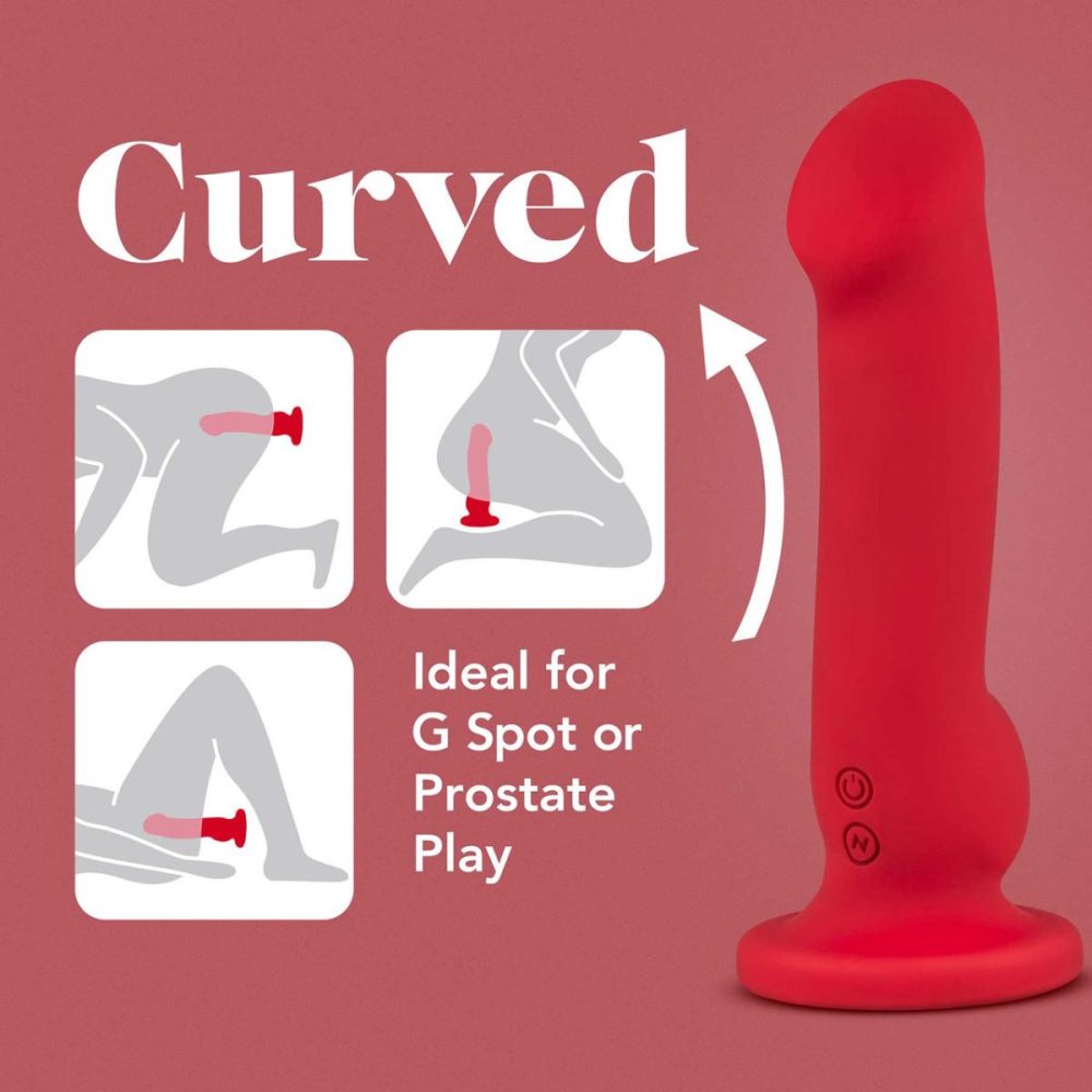 Traditional Vibrators | Impressions Las Vegas Rechargeable Waterproof Silicone Suction Cup Vibrator – Crimson