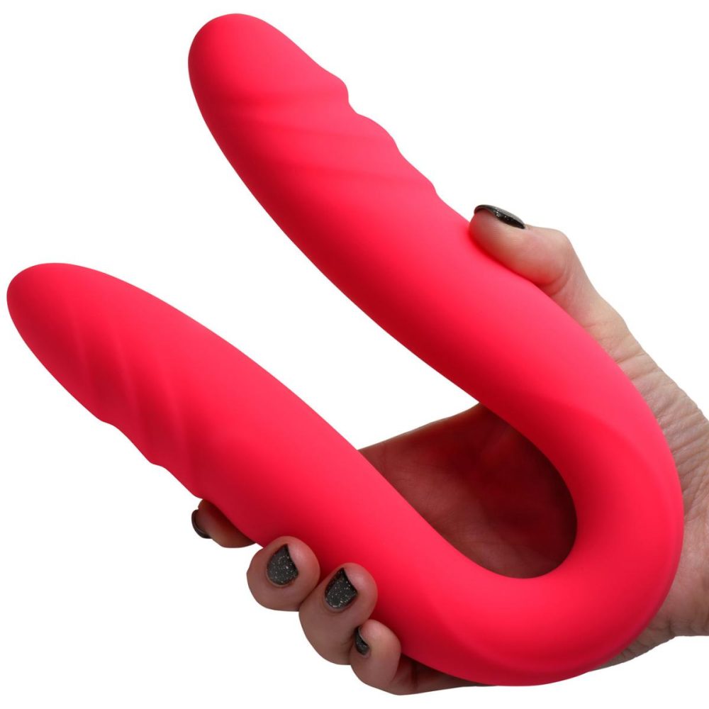 Traditional Vibrators | Inmi 7X Double Down Rechargeable Silicone Double Vibrating Dildo With Remote – Pink