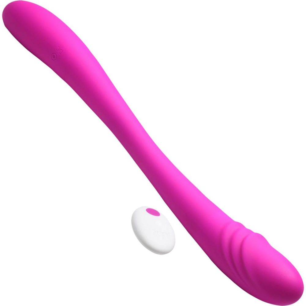 Traditional Vibrators | Inmi 7X Double Team Rechargeable Silicone Double Vibrating Dildo With Remote – Purple