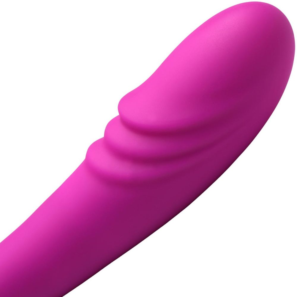 Traditional Vibrators | Inmi 7X Double Team Rechargeable Silicone Double Vibrating Dildo With Remote – Purple