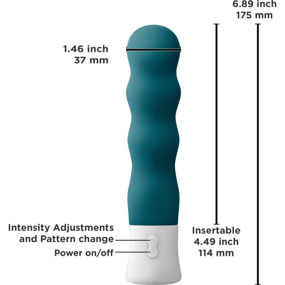 Traditional Vibrators | Inya Shake Rechargeable Silicone Rumbling Vibrator – Teal