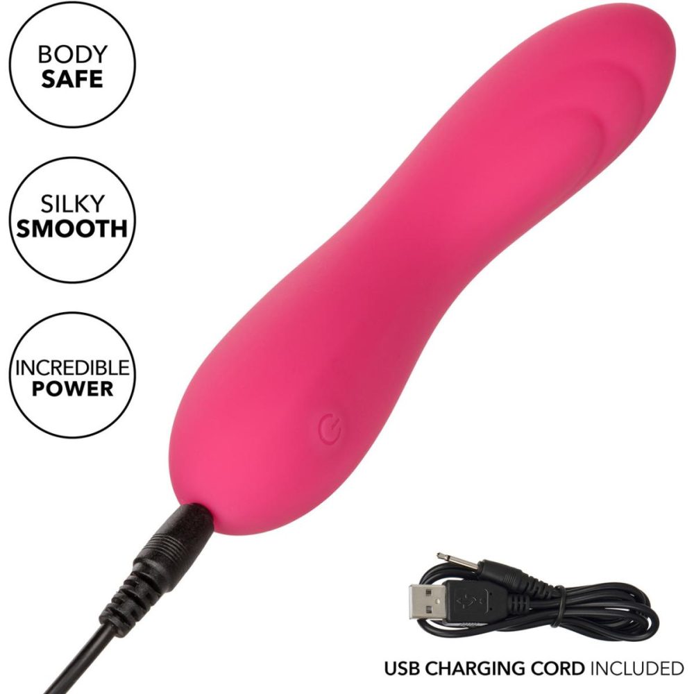 Traditional Vibrators | Liquid Silicone Pixies Ripple Rechargeable Waterproof Vibrator – Pink