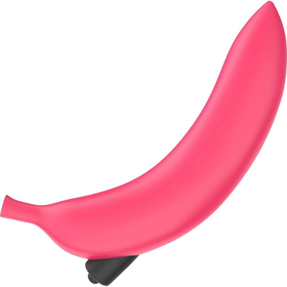 Traditional Vibrators | Oh Oui Banana Discreet Silicone Dildo With Vibrating Bullet Love To Love – Danger Pink