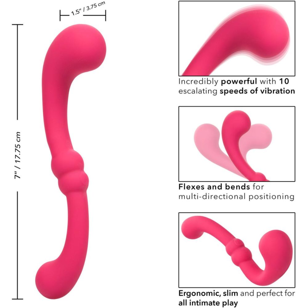 Traditional Vibrators | Pretty Little Wands Curvy Rechargeable Silicone Flexible Vibrator – Pink