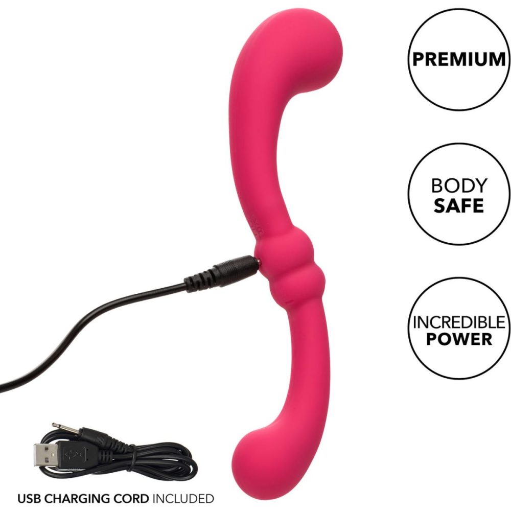 Traditional Vibrators | Pretty Little Wands Curvy Rechargeable Silicone Flexible Vibrator – Pink