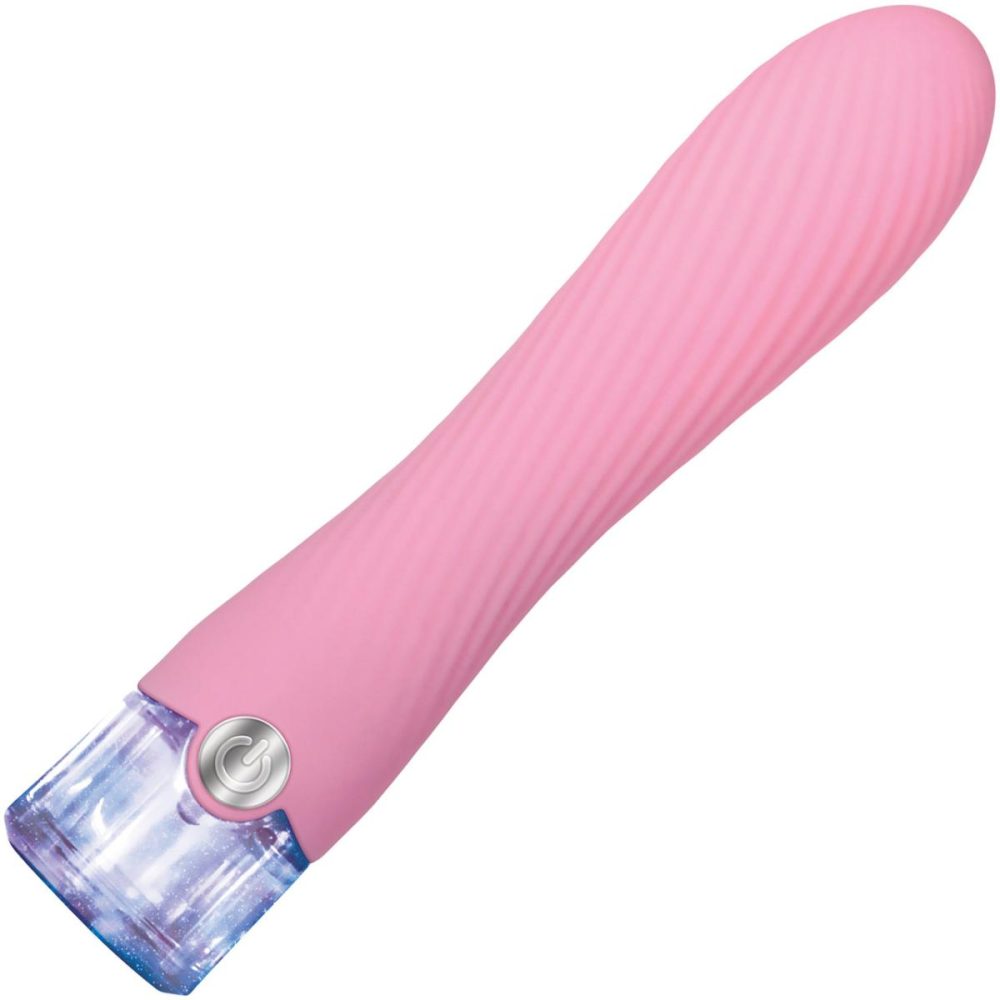 Traditional Vibrators | Sparkle Rechargeable Waterproof Silicone Vibrator With Light Up Handle