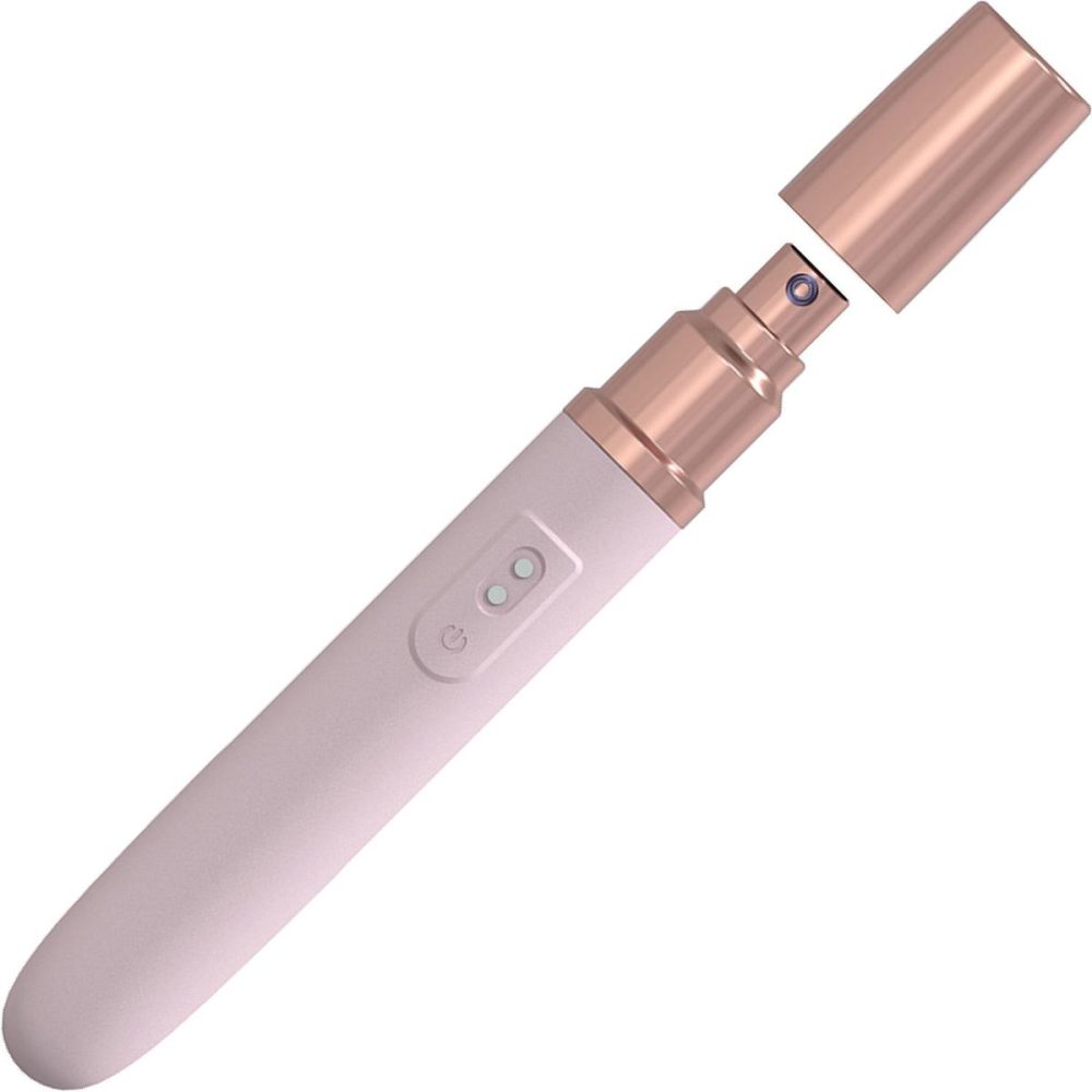 Traditional Vibrators | The Traveler Rechargeable Waterproof Silicone Vibrator & Lube Dispenser – Pink