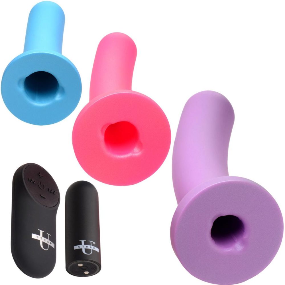 Traditional Vibrators | Triple Peg 28X Vibrating Rechargeable 5 Piece Silicone Dildo Set With Remote