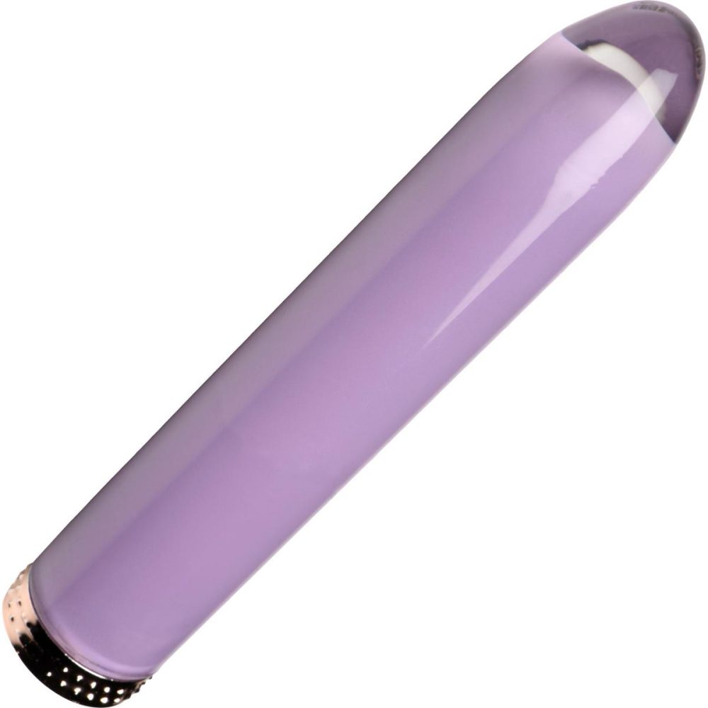 Traditional Vibrators | Vibra-Glass 10X Rechargeable Mini Glass Vibrator – Lilac