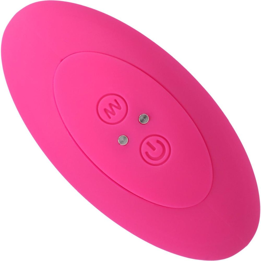 Vibrating Butt Plugs & Probes | A-Play Rise Vibrating & Thrusting Rechargeable Silicone Anal Plug With Remote – Pink