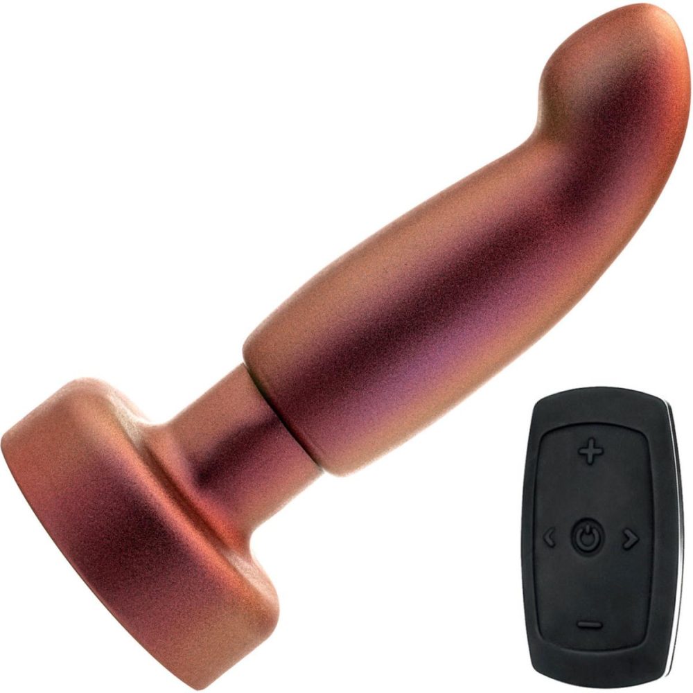 Vibrating Butt Plugs & Probes | Anal Adventures Matrix Bionic Silicone Vibrating, Gyrating, Rotating Remote Butt Plug – Cosmic Copper