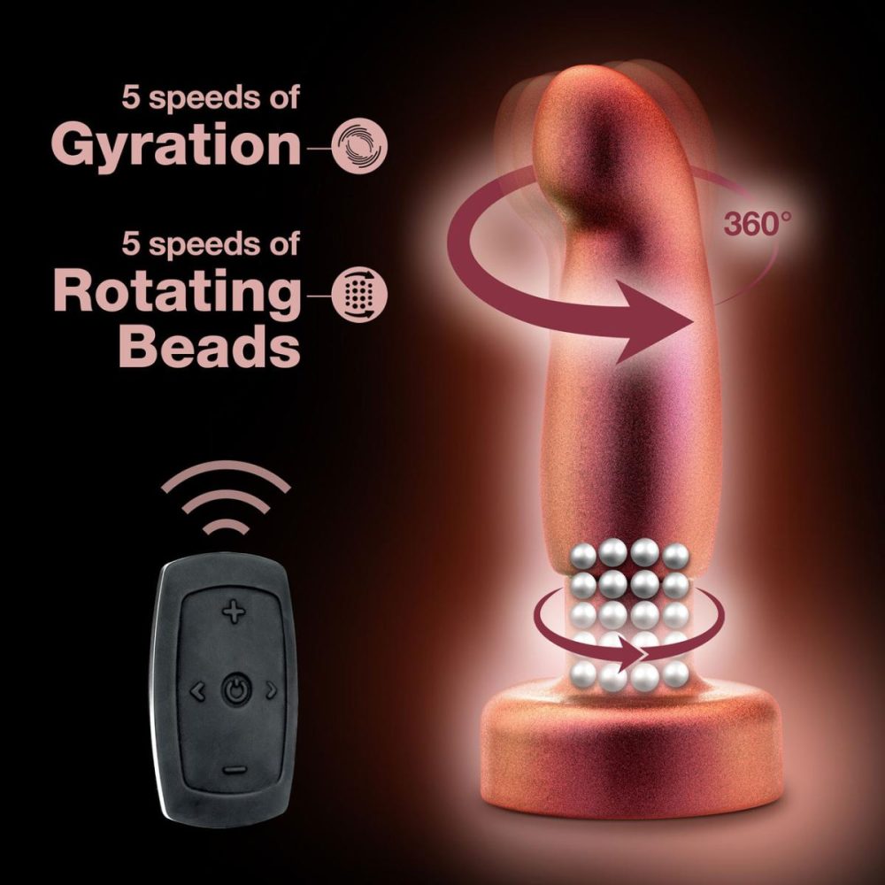 Vibrating Butt Plugs & Probes | Anal Adventures Matrix Bionic Silicone Vibrating, Gyrating, Rotating Remote Butt Plug – Cosmic Copper