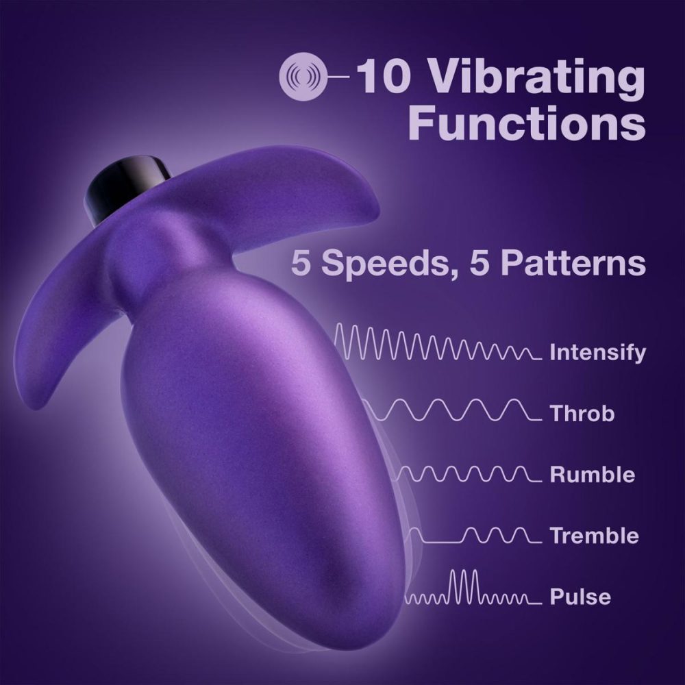 Vibrating Butt Plugs & Probes | Anal Adventures Matrix Excelsior Silicone Rechargeable Vibrating Butt Plug – Astro Violet