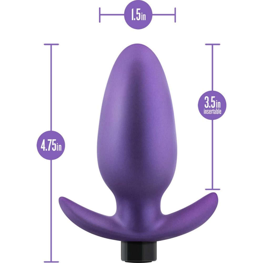 Vibrating Butt Plugs & Probes | Anal Adventures Matrix Excelsior Silicone Rechargeable Vibrating Butt Plug – Astro Violet