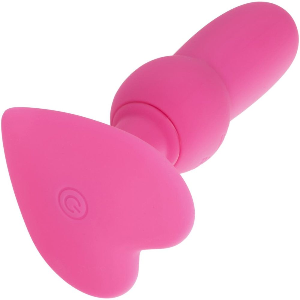 Vibrating Butt Plugs & Probes | First Time Vibrating Beaded Probe Rechargeable Waterproof Silicone Butt Plug – Pink