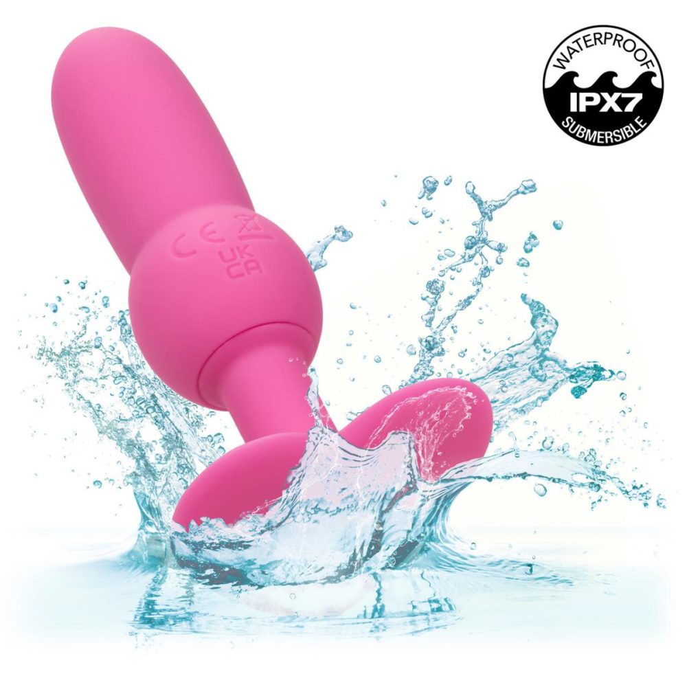 Vibrating Butt Plugs & Probes | First Time Vibrating Beaded Probe Rechargeable Waterproof Silicone Butt Plug – Pink