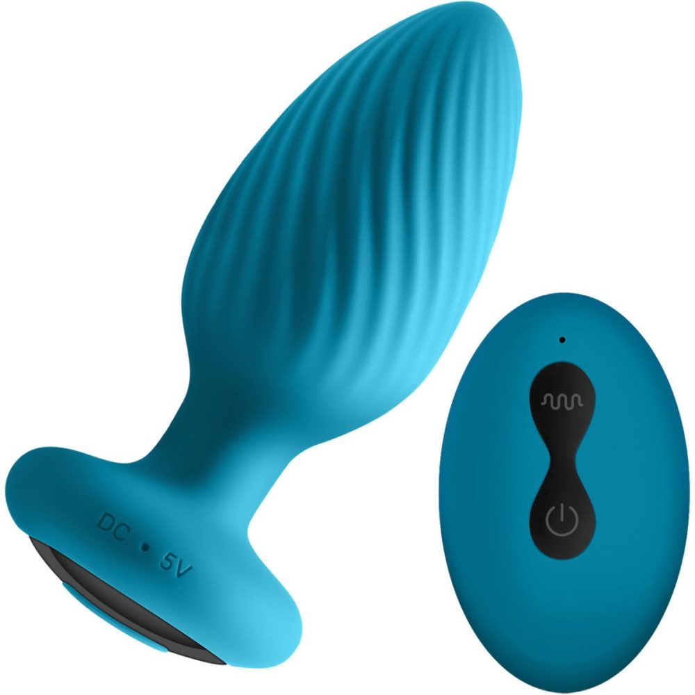 Vibrating Butt Plugs & Probes | Inya Alpine 2.0 Rechargeable Waterproof Silicone Gyrating & Vibrating Anal Plug With Remote – Teal