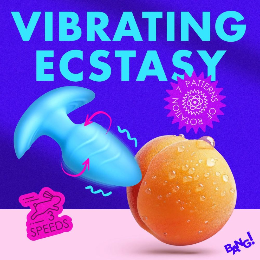 Vibrating Butt Plugs & Probes | Rechargeable Rotating & Vibrating Silicone Butt Plug With Remote – Blue