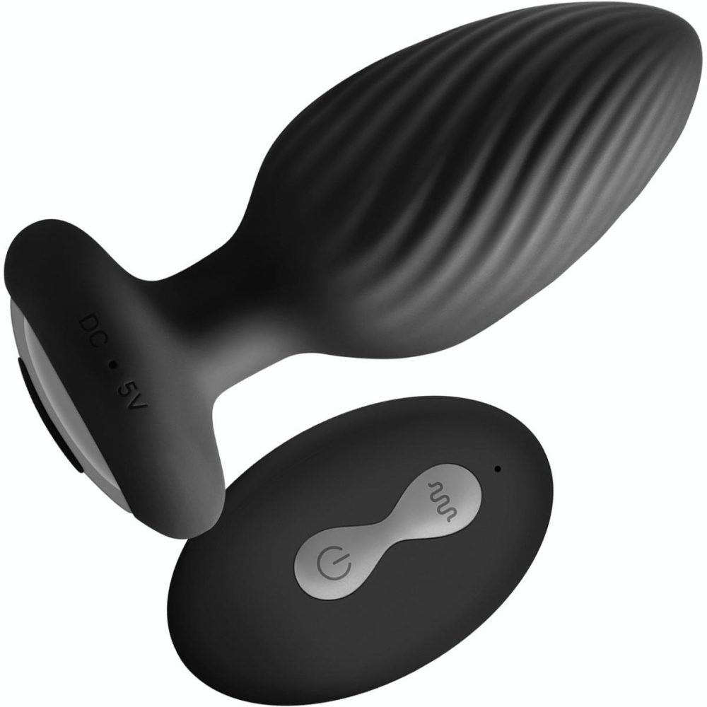 Vibrating Butt Plugs & Probes | Renegade Alpine 2.0 Rechargeable Waterproof Silicone Gyrating & Vibrating Anal Plug With Remote – Black