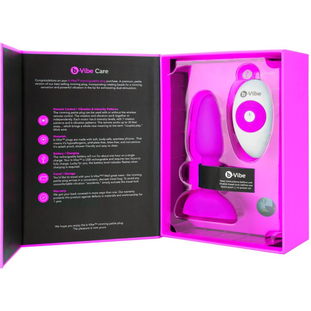 Vibrating Butt Plugs & Probes | Rimming Plug Petite Silicone Remote Control Vibrating Anal Toy – Fuchsia