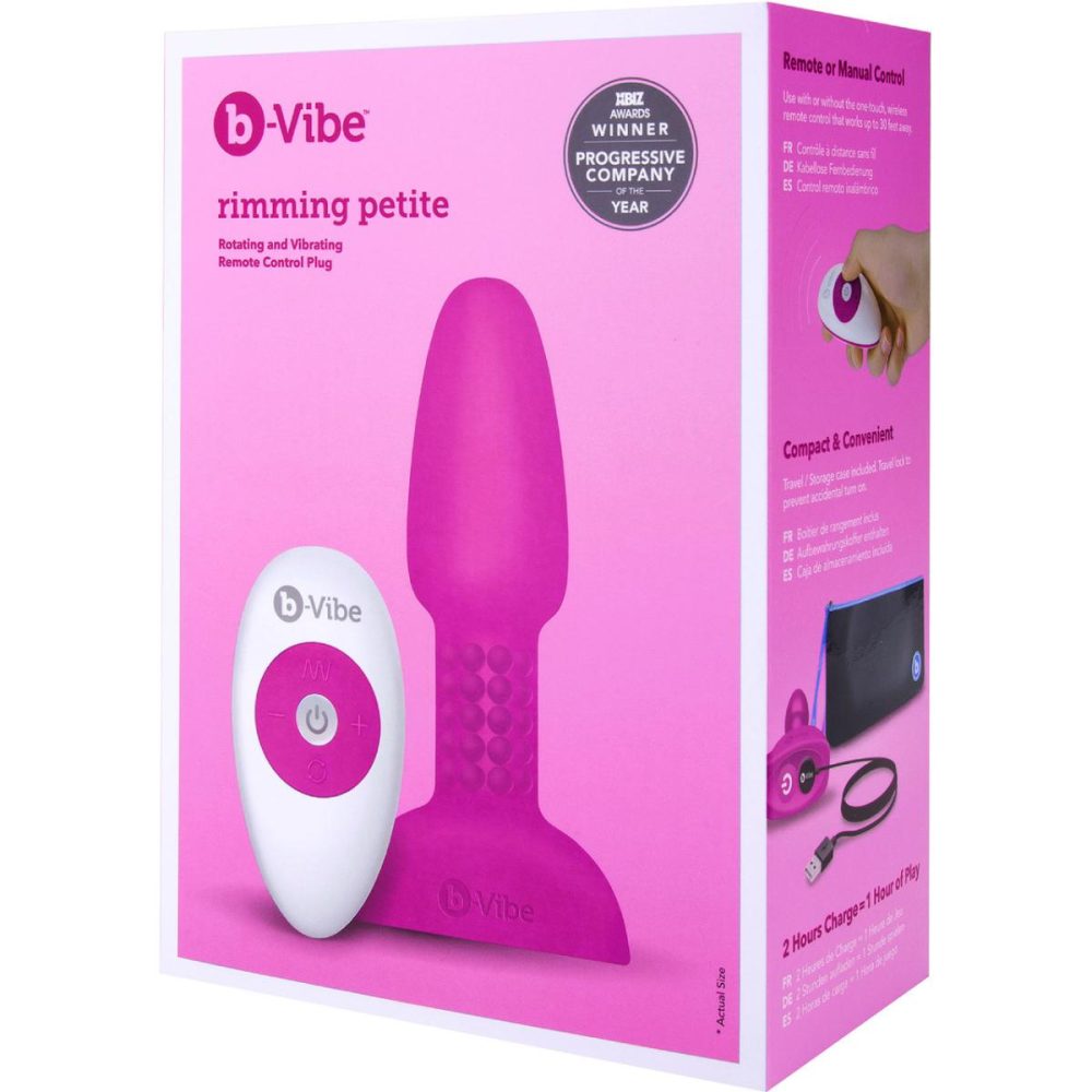 Vibrating Butt Plugs & Probes | Rimming Plug Petite Silicone Remote Control Vibrating Anal Toy – Fuchsia